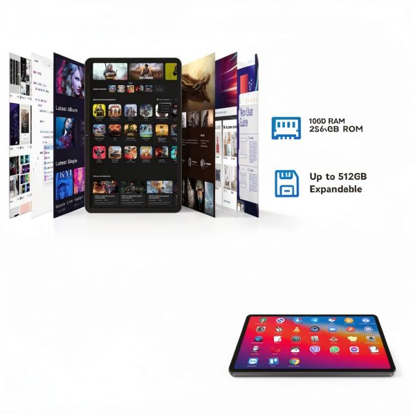FEONAL 12 Inch Android Tablet 256GB Gaming 2K Display-2