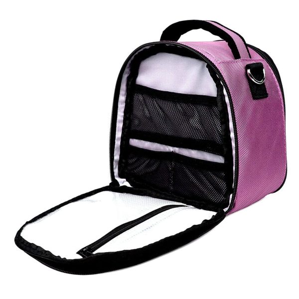 Pink DSLR Camera Bag Water Resistant Nylon Shoulder Bag-5
